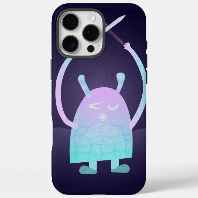 Coques Case-Mate iPhone Petit Monstre Bleu Mignon (Verso)