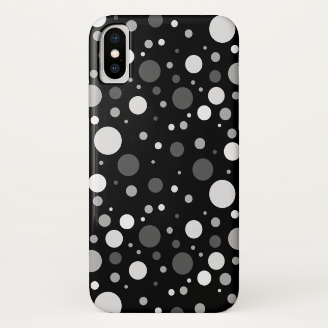 Coques Case-Mate iPhone Petit pois noir et blanc (Dos)