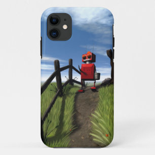 Coque iPhone 11 Petit robot rouge