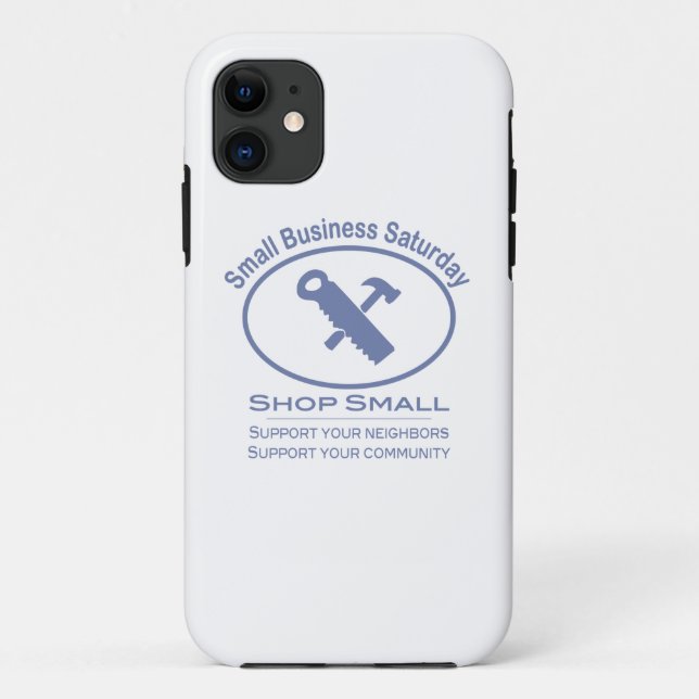 Coques Case-Mate iPhone Petite entreprise samedi - Matériel bleu (Dos)