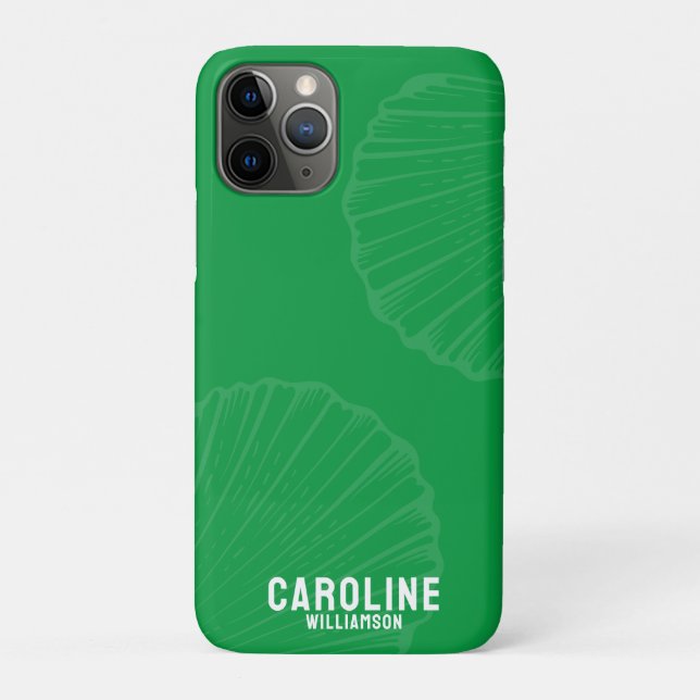 Coques Case-Mate iPhone Petite-fille côtière coquillage vert vif (Dos)