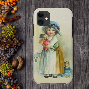 Etui iPhone Case-Mate Petite fille vintage Chubby Cheeks Casquette Poupé