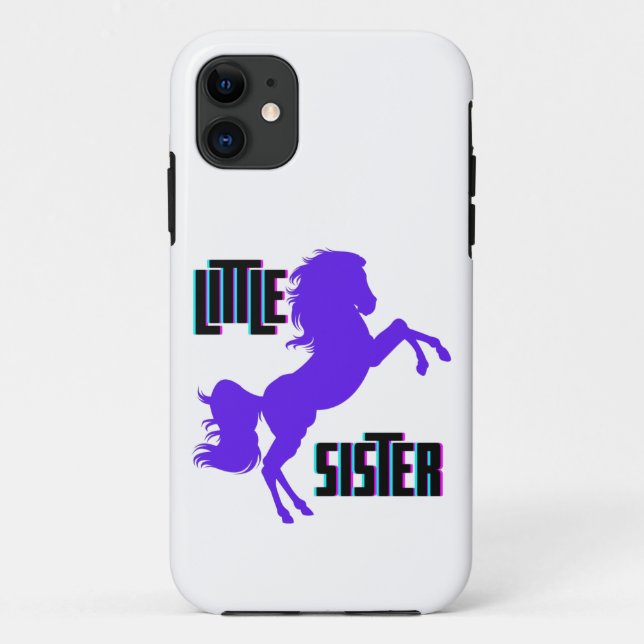 Coques Case-Mate iPhone Petite soeur Pony pourpre (Dos)