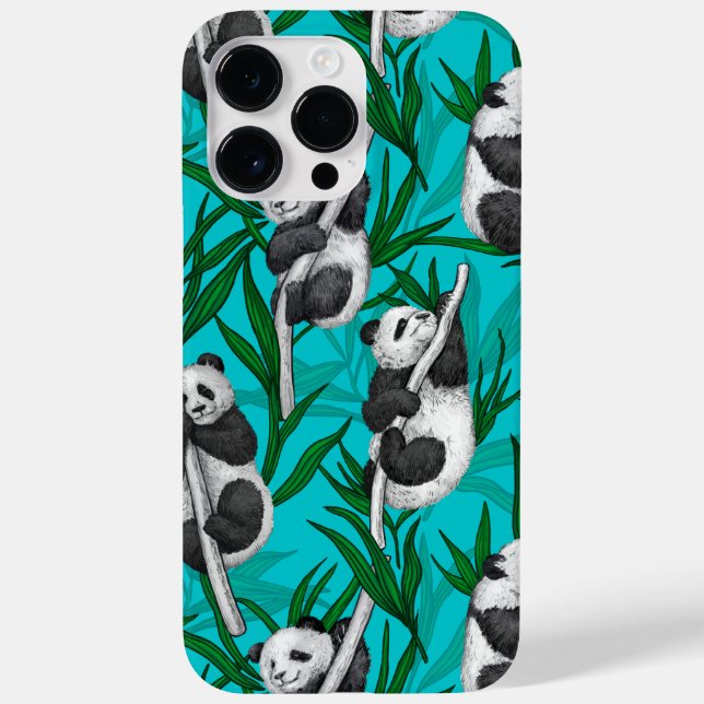 Coques Case-Mate iPhone Petits panda turquoise (Verso)