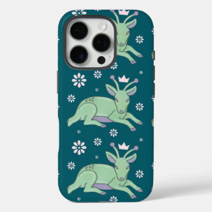 Coques iPhone 16 Pro Peuple de cerfs extraterrestres Art folklorique