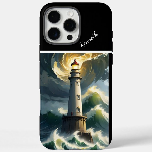 Coques Case-Mate iPhone Phare au milieu de la tempête (Verso)