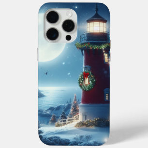 Coque iPhone 15 Pro Max Phare de Noël nautique