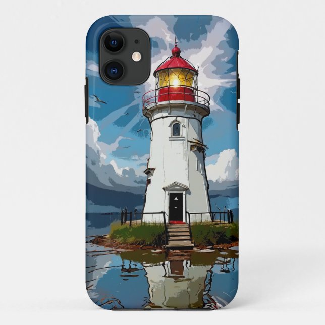 Coques Case-Mate iPhone Phare Stormy - Tour de navigation (Dos)