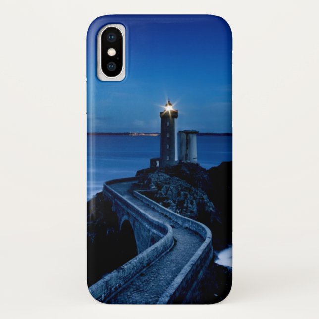 Coques Case-Mate iPhone Phare sur mur dans l'océan la nuit (Dos)