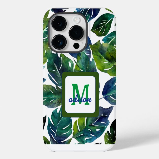 Coques Case-Mate iPhone Philodendron vert Feuille Foliage Botanique (Verso)