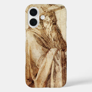 Coques iPhone 16 Philosophe grec avec crâne humain par Michelangelo