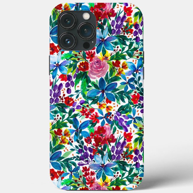 Coques Case-Mate iPhone Phoebe Aquarelle Floral Personnalisable (Verso)
