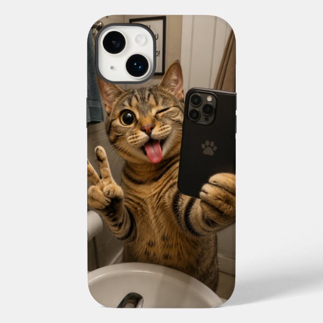 Coques Case-Mate iPhone Phone Case - Funny Cat v3.45 (Verso)
