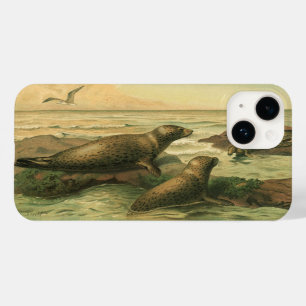 Coque Pour iPhone 14 Phoques léopards, Animaux aquatiques Vintages Vie