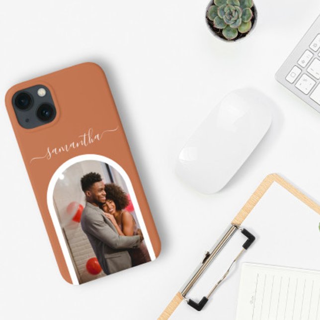 Coques Case-Mate iPhone Photo Calligraphie Nom du monogramme Forme de l'ar (Créateur téléchargé)