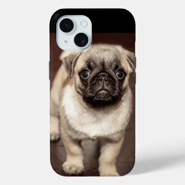 Coques Case-Mate iPhone Photo Chiot Carlin mignon (Verso)