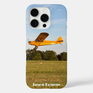 Coques iPhone 16 Pro Photo d'avion volant monogrammé, Aviation, Cool