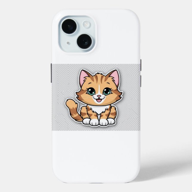 Coques Case-Mate iPhone Photo de chat de dessin - Transparent Backgro (Verso)