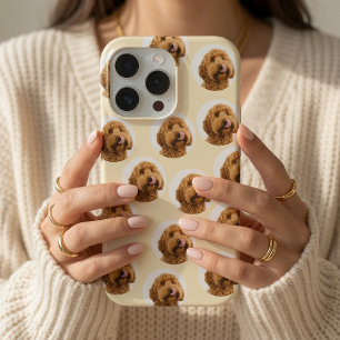 Coque iPhone 15 Pro Photo de compagnie personnalisée avec visage de ch