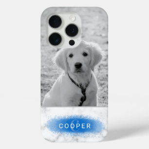 Coque iPhone 15 Pro Photo de compagnie personnalisée & texture de faux