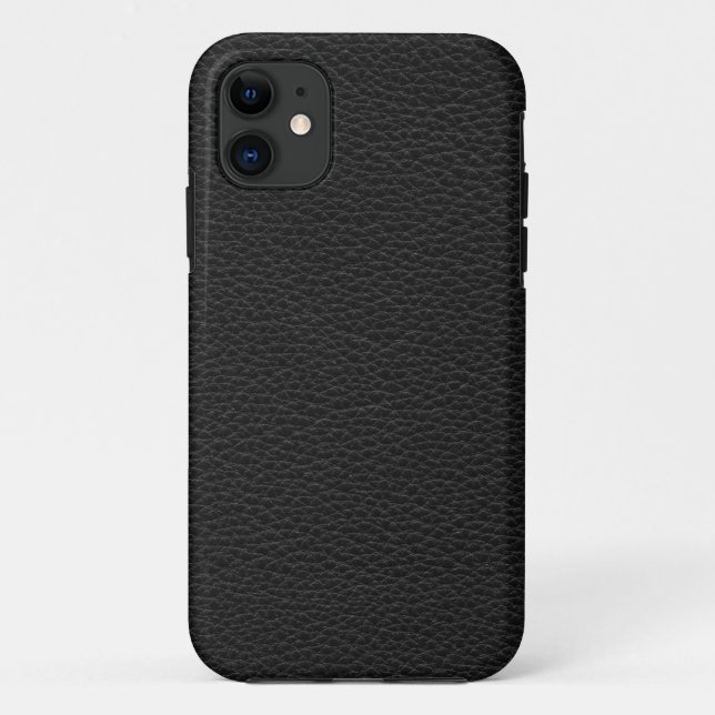 Coques Case-Mate iPhone Photo de cuir noir. (Dos)