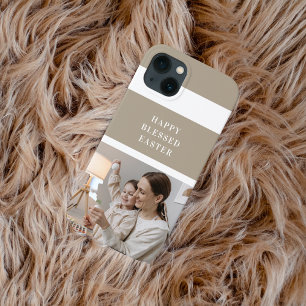 Case-Mate iPhone Case Photo de famille moderne beige Heureuse Sainte P