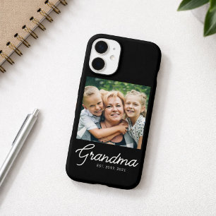 Coques iPhone 16 Photo de grand-mère établie par écriture