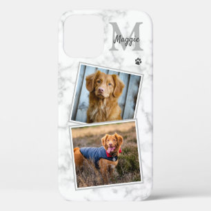 Case-Mate iPhone Case Photo de l'animal Marbre Monogramme Nom initial 2 