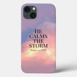 Case-Mate iPhone Case Photo de Pink Sky Il calme la verse de la Bible te