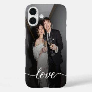 Coques iPhone 16 Plus Photo de script d'amour personnalisé Couple