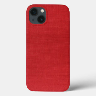 Coques Pour iPhone Photo de texture de lin rouge