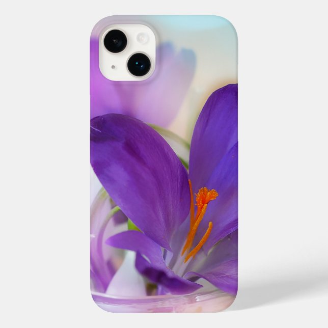 Coques Case-Mate iPhone Photo d'un joli Crocus de printemps violet (Verso)
