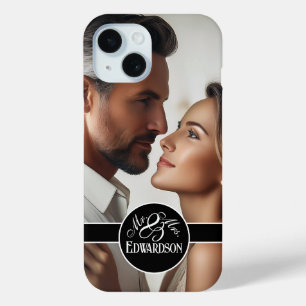 Coque Pour iPhone 15 Photo et nom uniques personnalisés