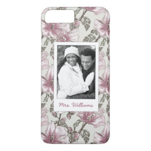Coques Pour iPhone Photo faite sur commande et motif de fleurs rose