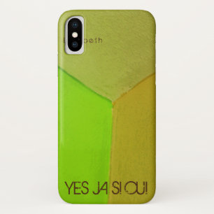 Coques Pour iPhone Photo géométrique moderne avec un texte