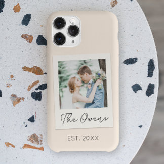 Coque Pour iPhone 14 Pro Photo personnalisé Date de couple Nouvellement mar