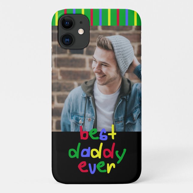 Coques Case-Mate iPhone Photo personnalisée de Best Daddy Ever (Dos)
