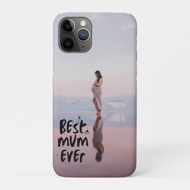 Coques Case-Mate iPhone Photo personnalisée Moderne Meilleure maman Jamais (Dos)