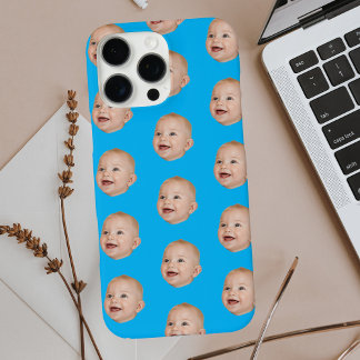 Coques iPhone 16 Pro Max Photo personnalisée Motif visage bébé personnalisé