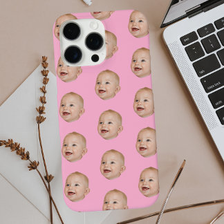 Coques iPhone 16 Pro Max Photo personnalisée Motif visage bébé personnalisé