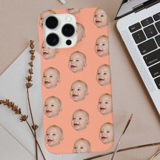 Coques iPhone 16 Pro Max Photo personnalisée Motif visage bébé personnalisé