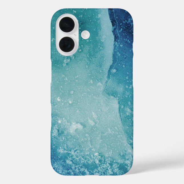 Coques Case-Mate iPhone Photo Turquoise Ice Abstrait Art (Verso)