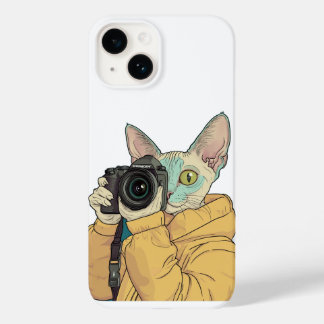Coque Pour iPhone 14 Photographe de chat cool