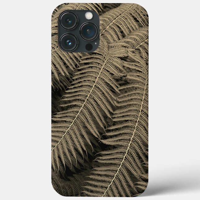 Coques Case-Mate iPhone Photographie de Fern Feuille Fine Art à Sepia (Verso)