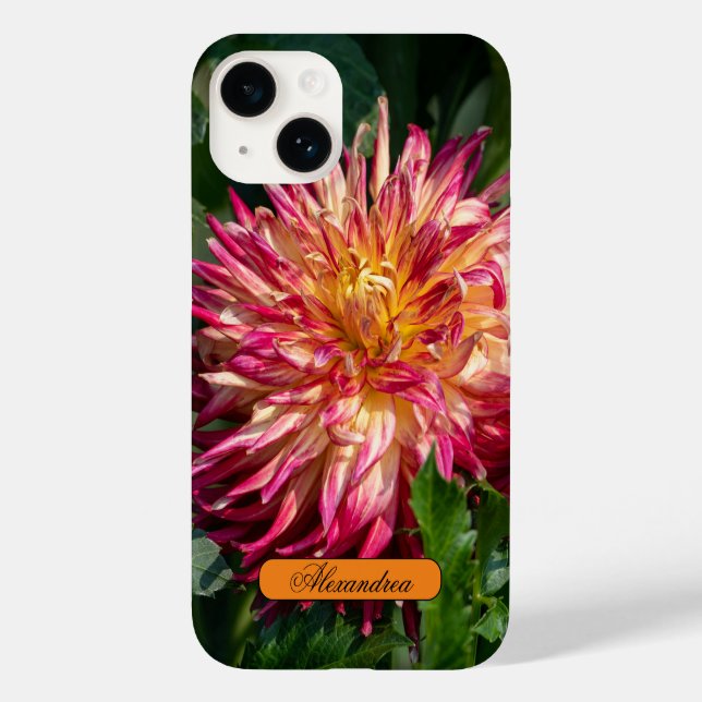 Coques Case-Mate iPhone Photographie de fleurs, Orange Chrysanthemum (Verso)