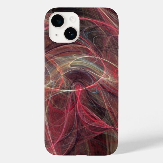 Coques Case-Mate iPhone PHOTON FROID rose gris fractal Vagues (Verso)