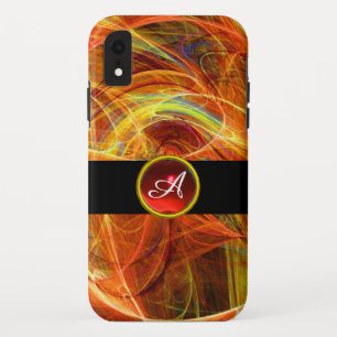 ETUI iPhone Case-Mate PHOTON FROID ROUGE RUBY GEM STONE MONOGRAM