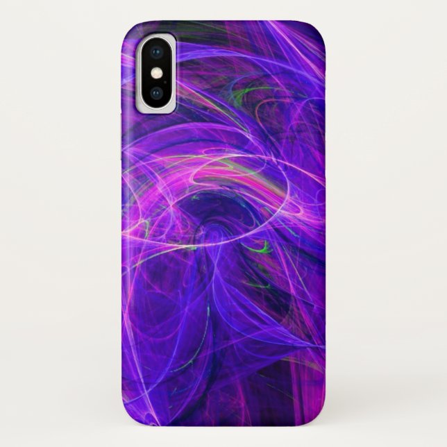 Coques Case-Mate iPhone PHOTON FROID Violet Bleu Vagues Fractées (Dos)