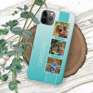 Case-Mate iPhone Case Photos personnalisées Ombre Aqua Turquoise Seaglas