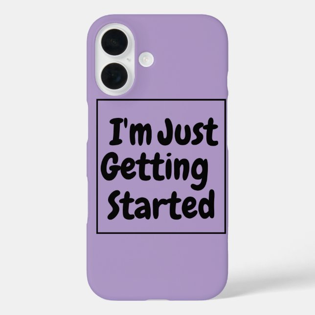 Coques Case-Mate iPhone Phrase « Je ne fais que commencer » lettrage noir (Verso)